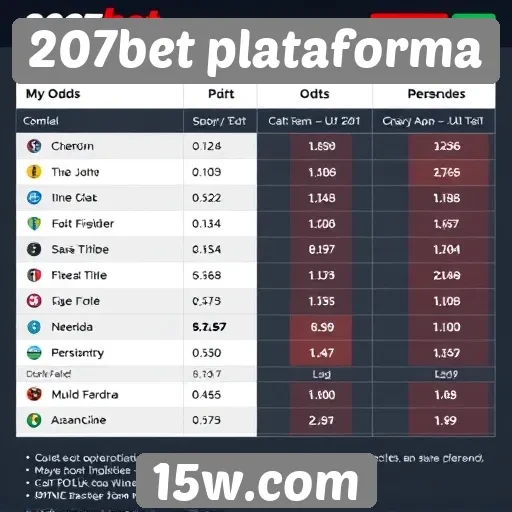 Comparativo entre odds da 207bet e concorrentes